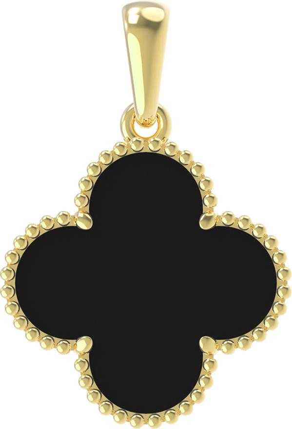 Подвеска из лимонного золота 585 пробы c ониксом