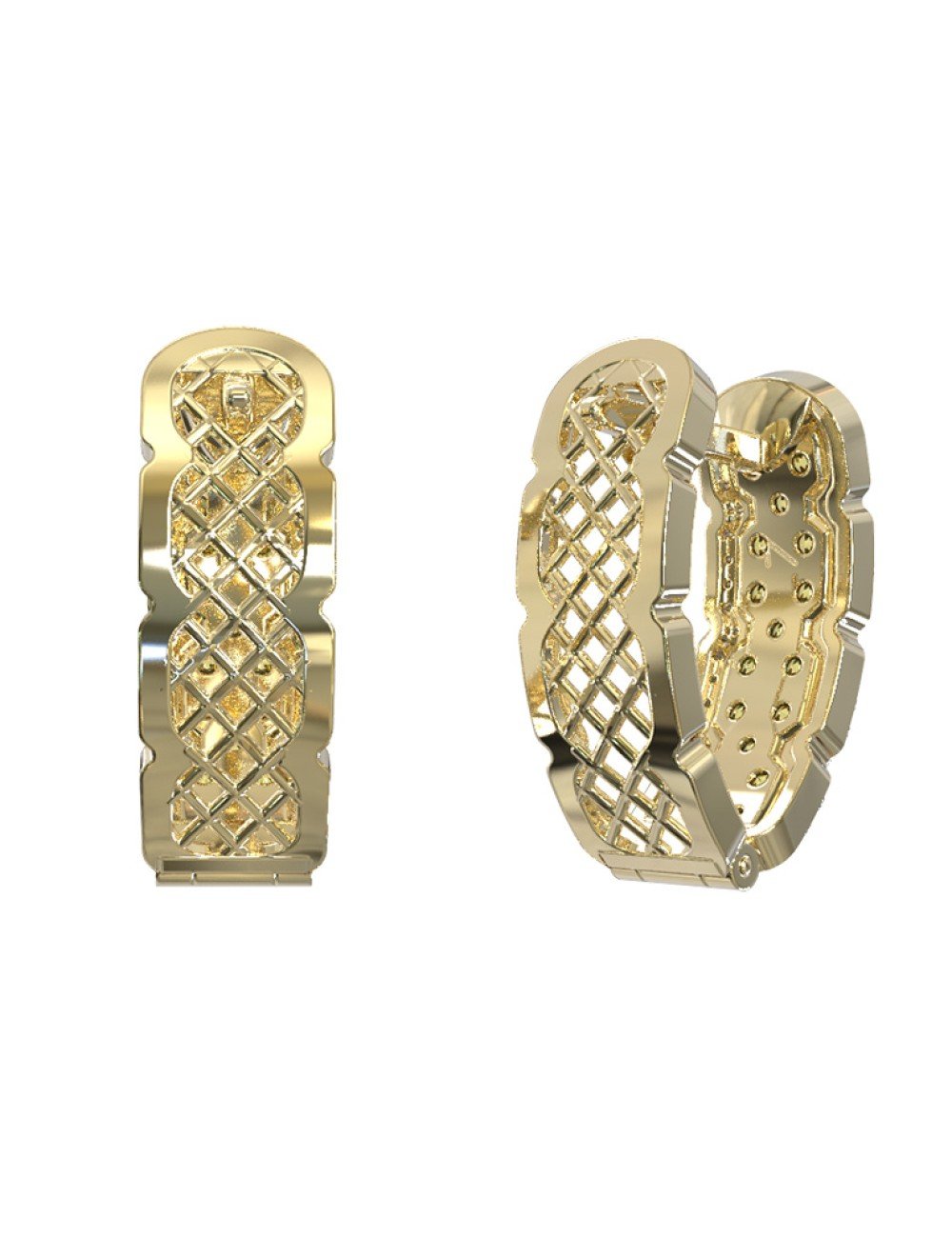 Серьги из лимонного золота c бриллиантами