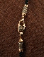 Шнурок шёлковый из золота c шёлковым шнурком