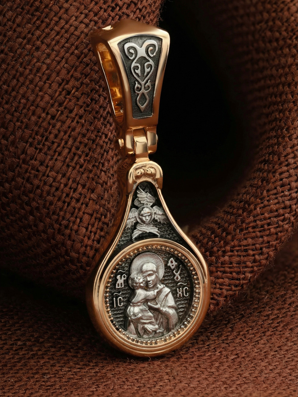 Образок из красного золота 585 пробы