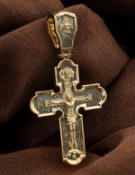 Крест из лимонного золота