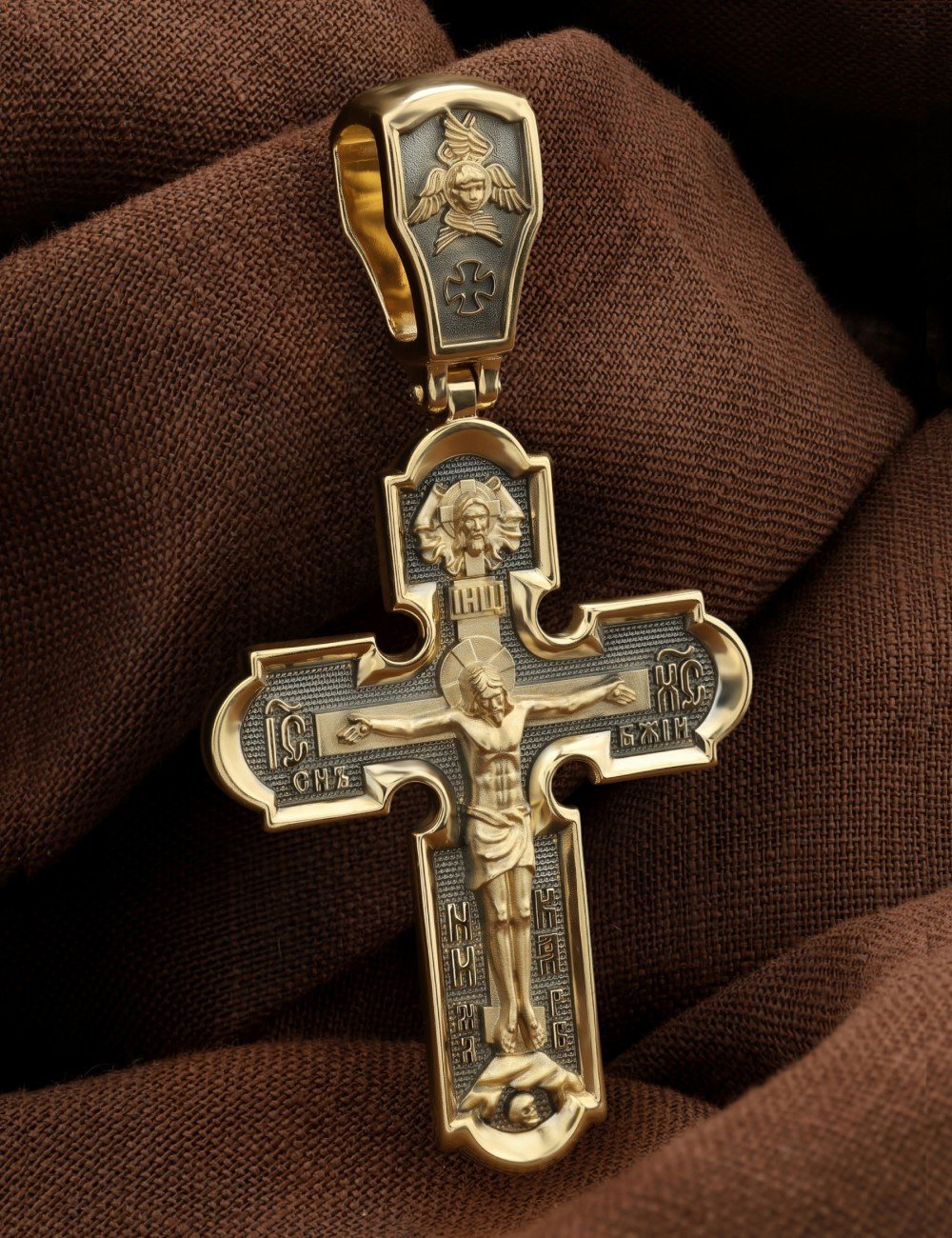 Крест из лимонного золота
