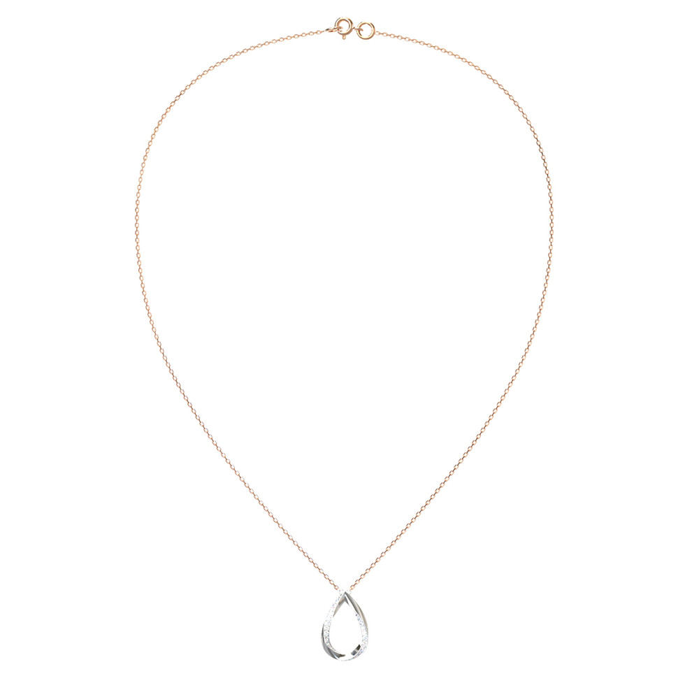 Колье из красного золота 585 пробы c бриллиантами