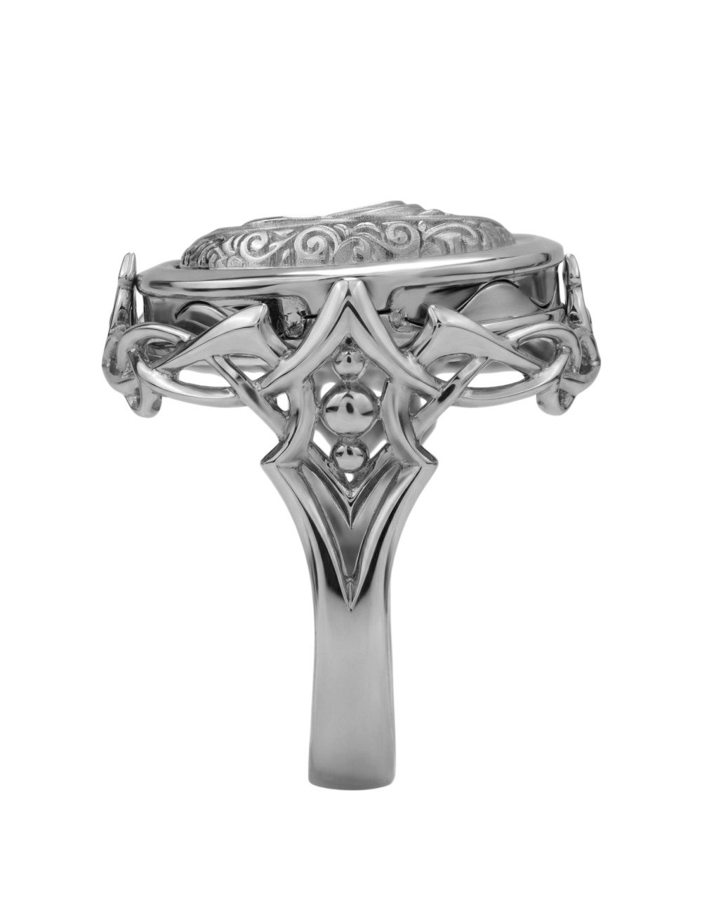 Кольцо из белого золота c бирюзой и лазуритом