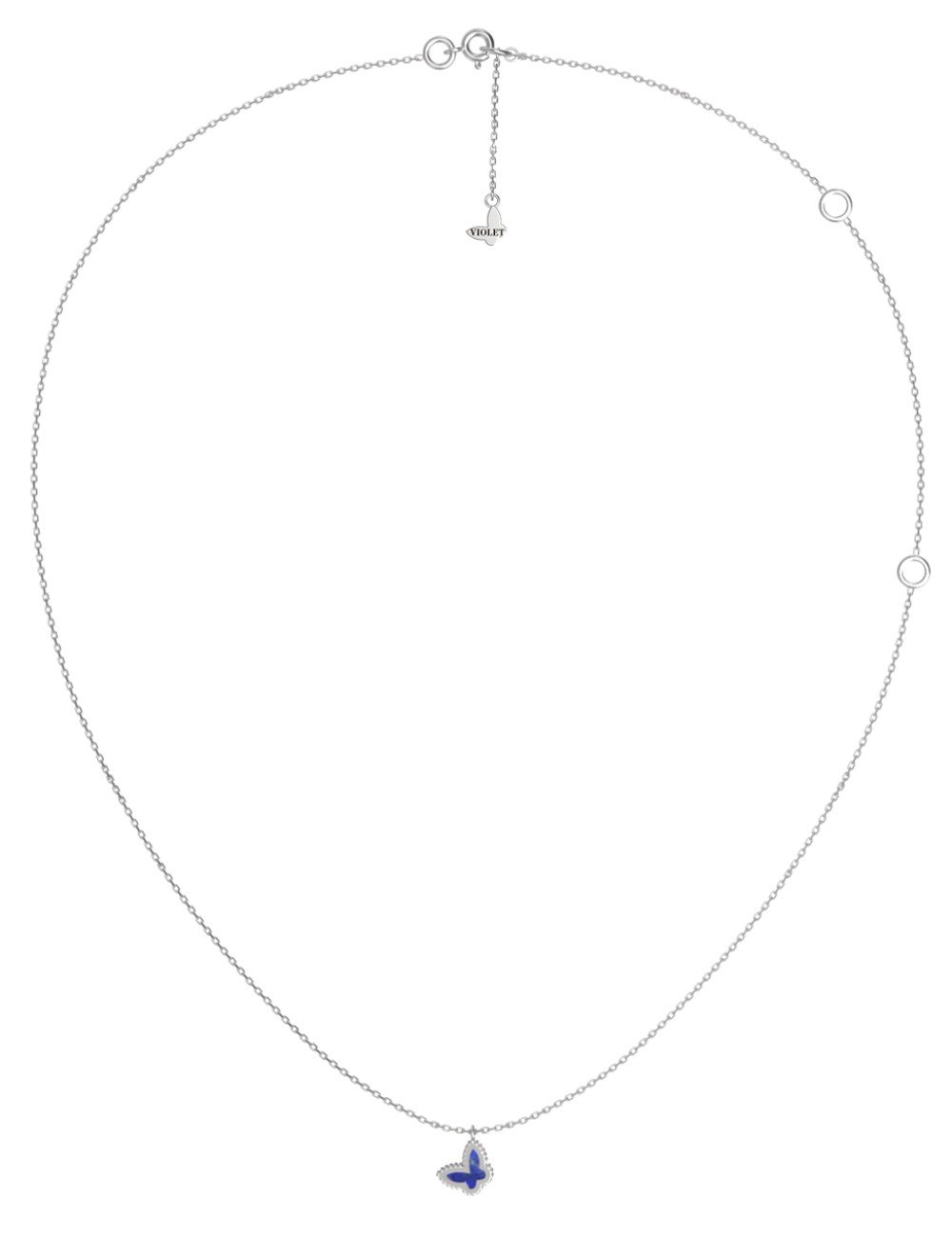 Колье из белого золота c лазуритом