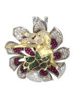 Подвеска из белого золота c фианитом