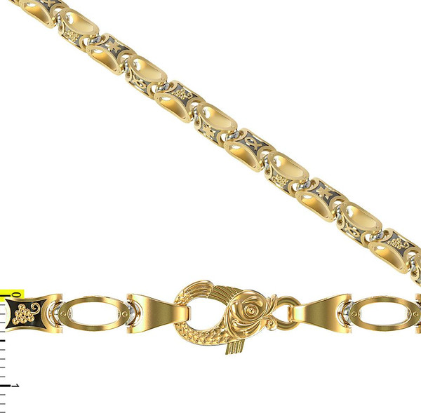 Браслет из лимонного золота 585 пробы