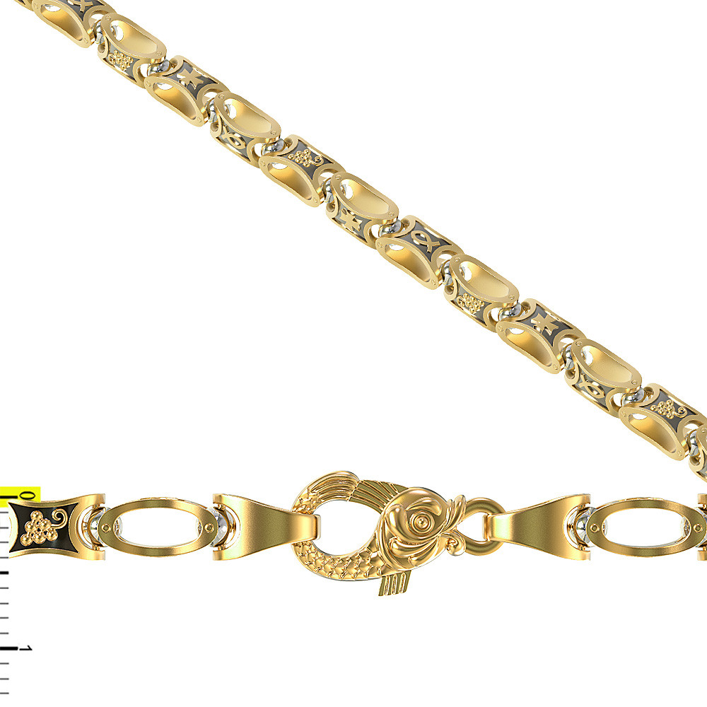 Браслет из лимонного золота 585 пробы