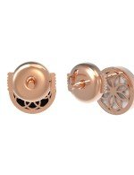 Серьги из золота c ониксом и перламутром