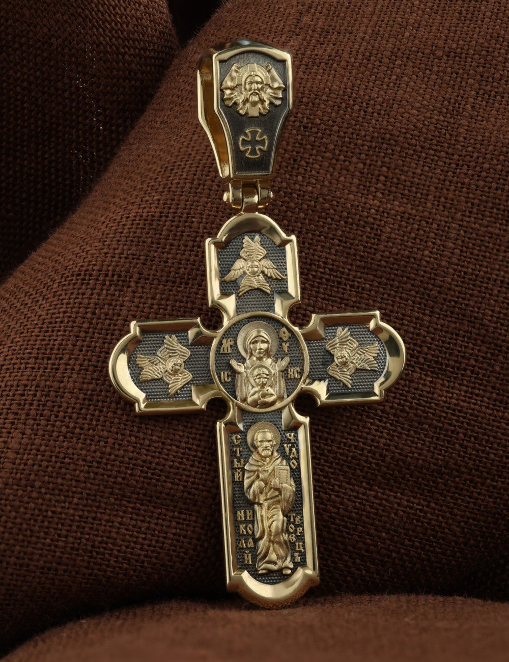 Крест из лимонного золота