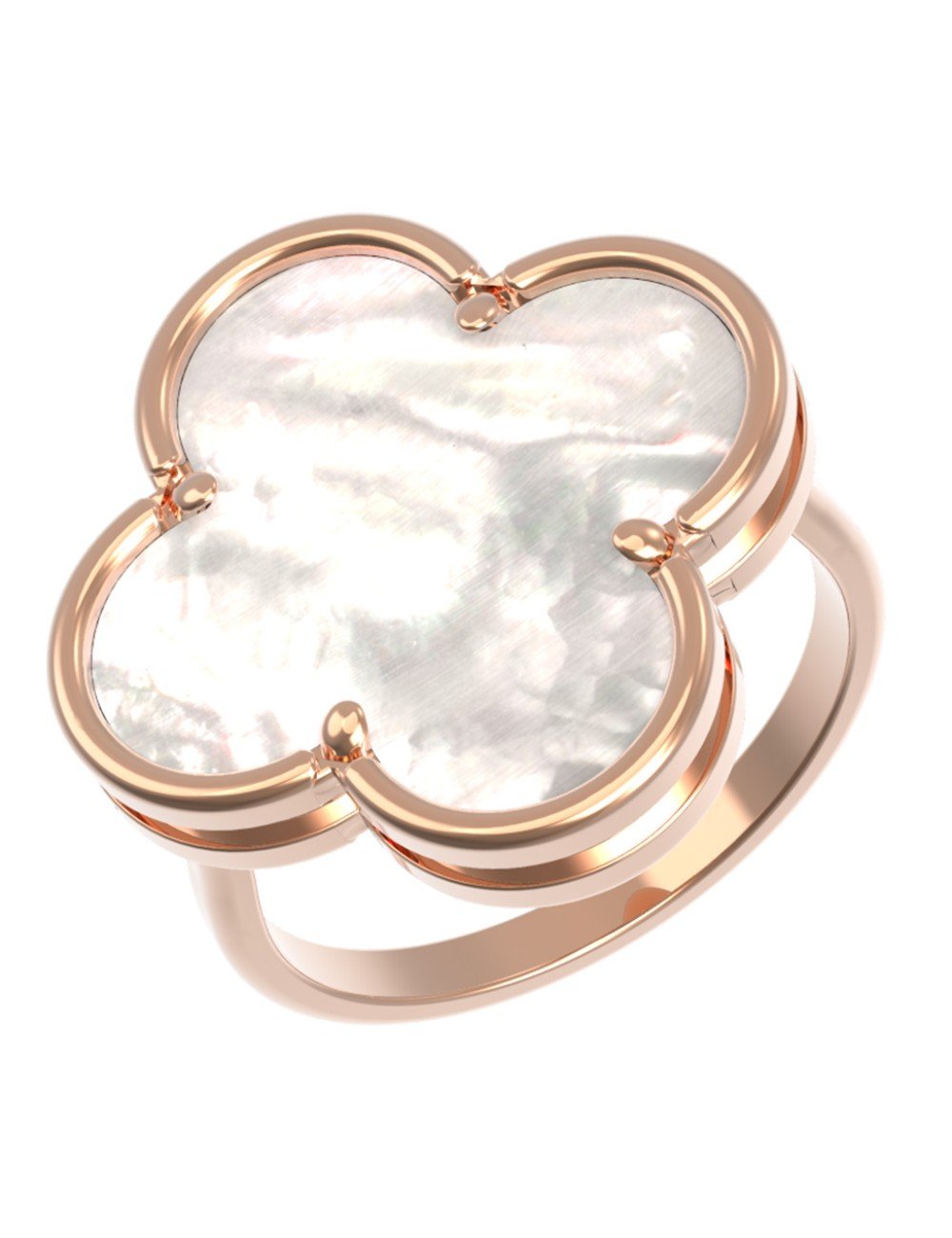 Кольцо из золота c перламутром