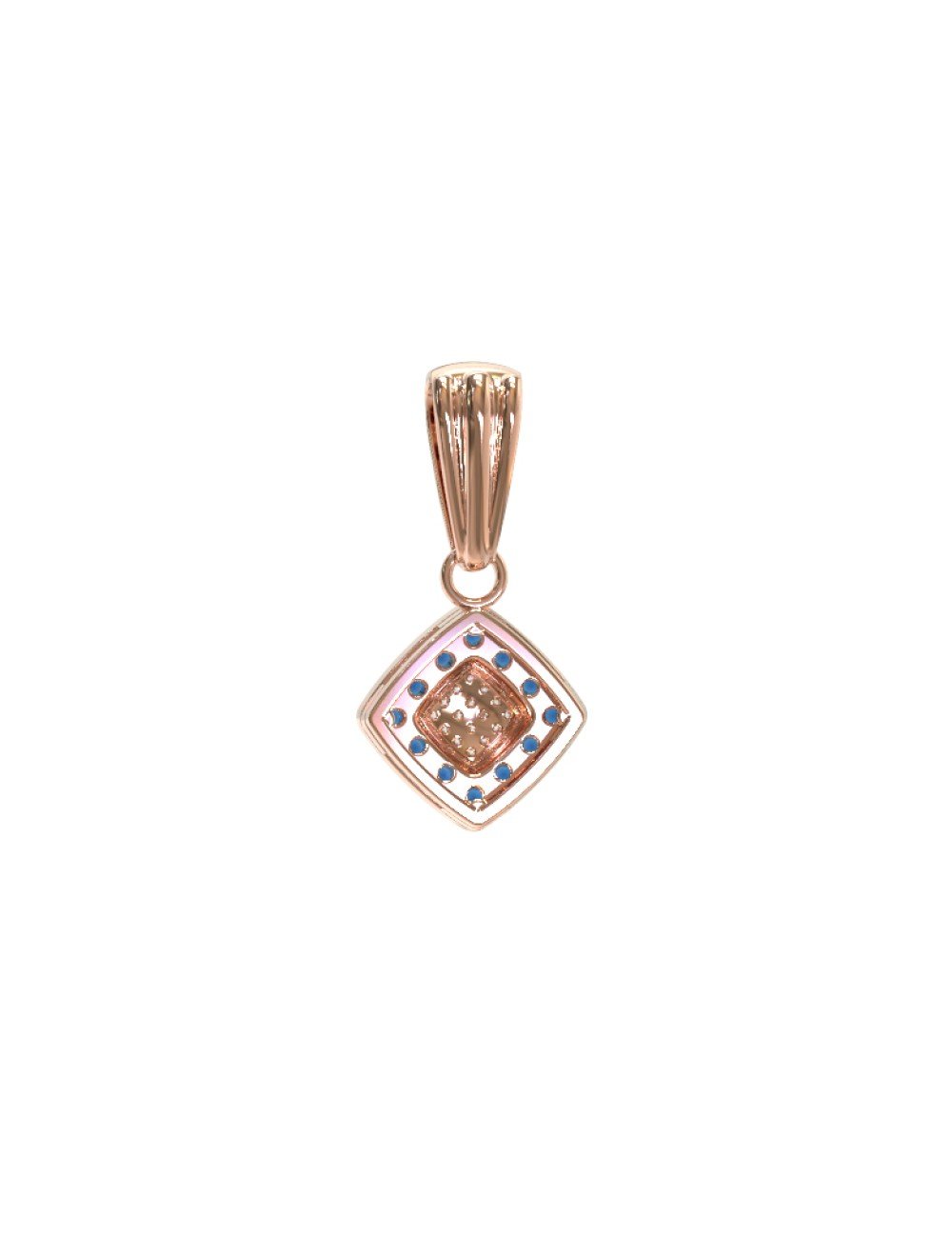 Подвеска из золота c бриллиантами и сапфиром