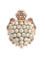 Кольцо из золота c эмалью и жемчугом