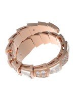 Кольцо из золота c бриллиантами и перламутром