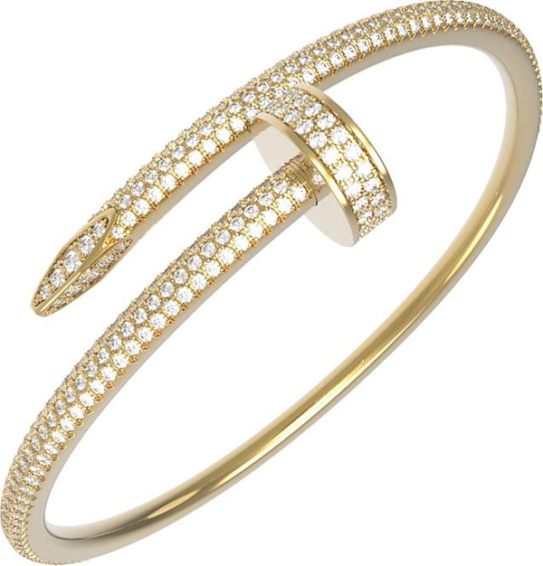 Браслет из лимонного золота 585 пробы c бриллиантами