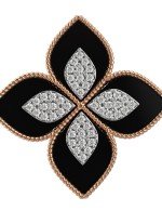 Кольцо из золота c бриллиантами и ониксом