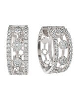 Серьги из белого золота c бриллиантами