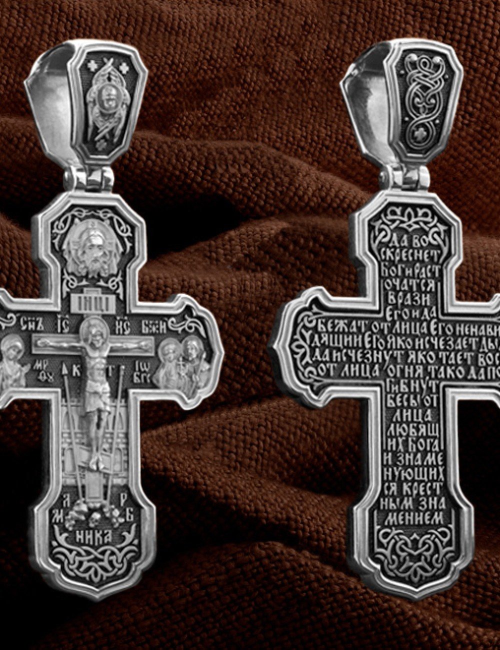 Крест из белого золота