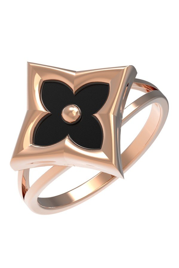 Кольцо из золота c ониксом