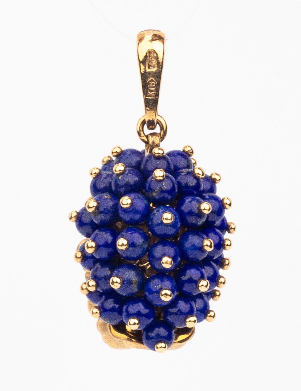 Подвеска из золота c эмалью и лазуритом