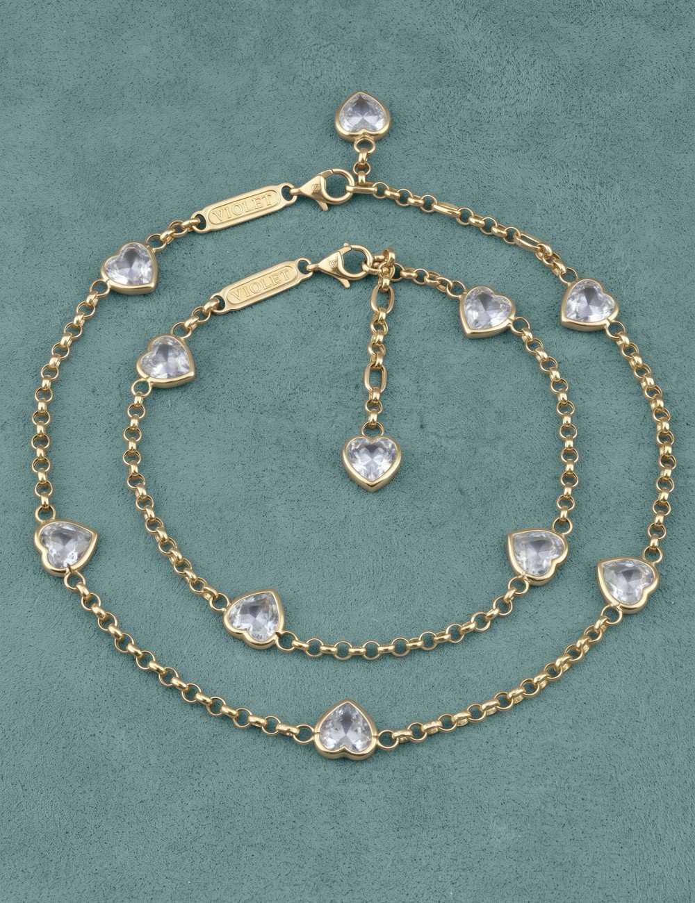 Браслет из лимонного золота 585 пробы c фианитом