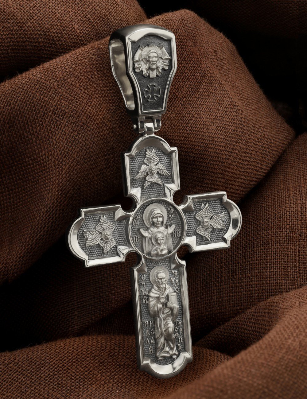 Крест из белого золота