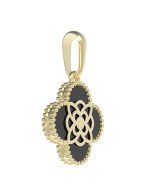 Подвеска из лимонного золота c бриллиантами и ониксом