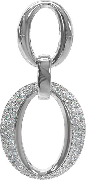 Подвеска из белого золота 585 пробы c бриллиантами