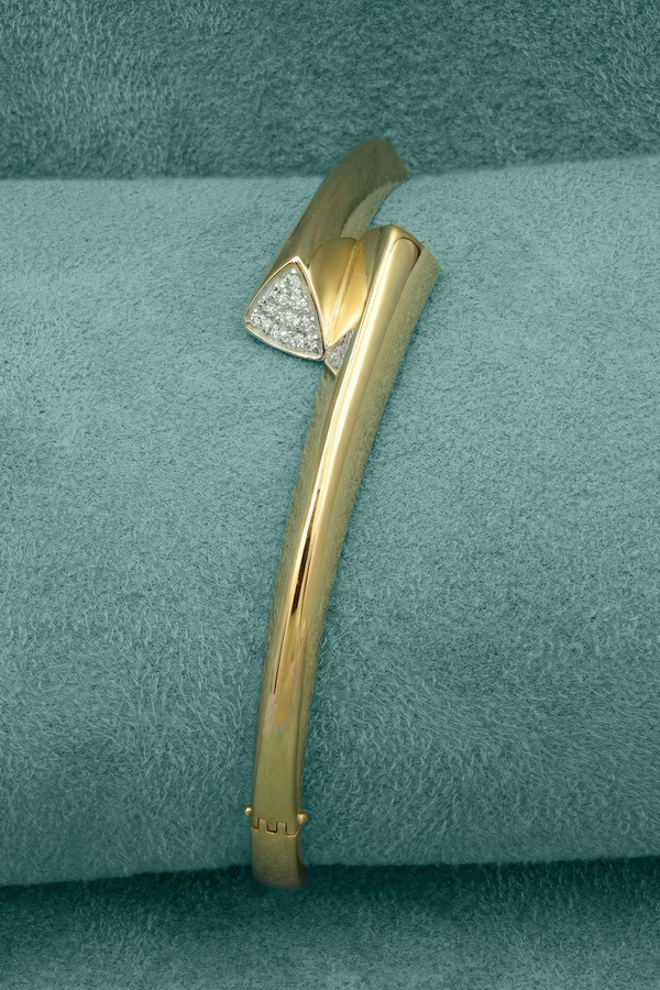 Браслет из лимонного золота 585 пробы c бриллиантами