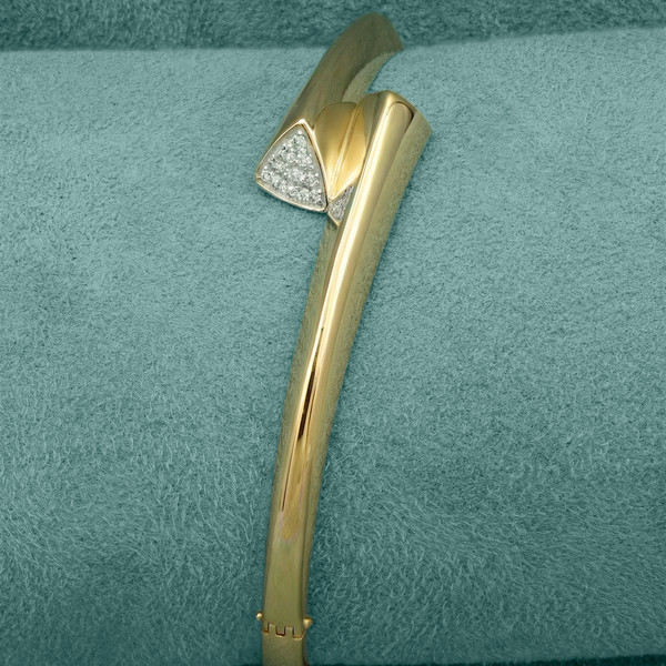 Браслет из лимонного золота 585 пробы c бриллиантами