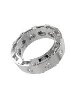 Кольцо из белого золота c бриллиантами и рубином