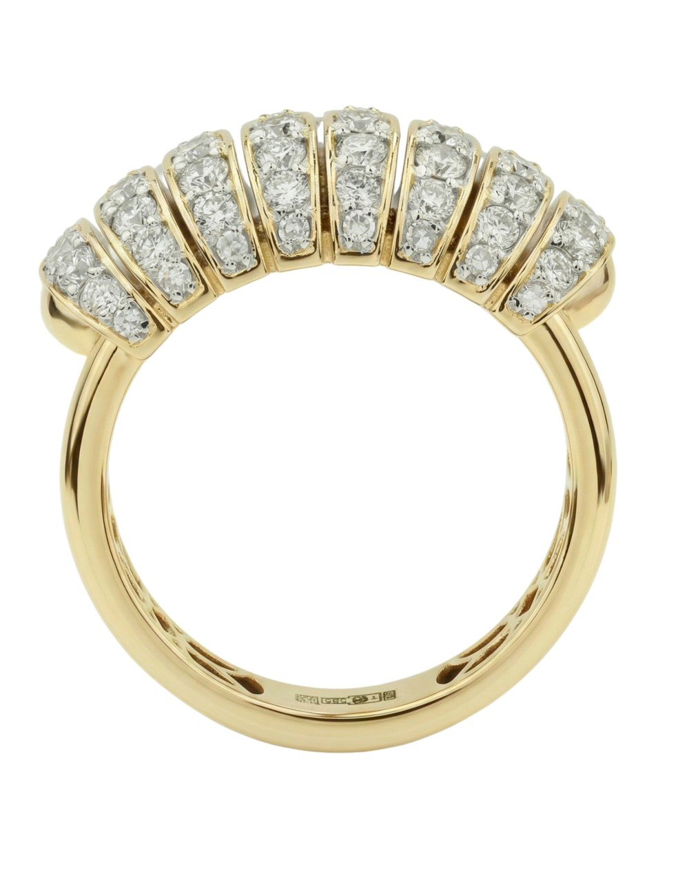 Кольцо из лимонного золота c бриллиантами