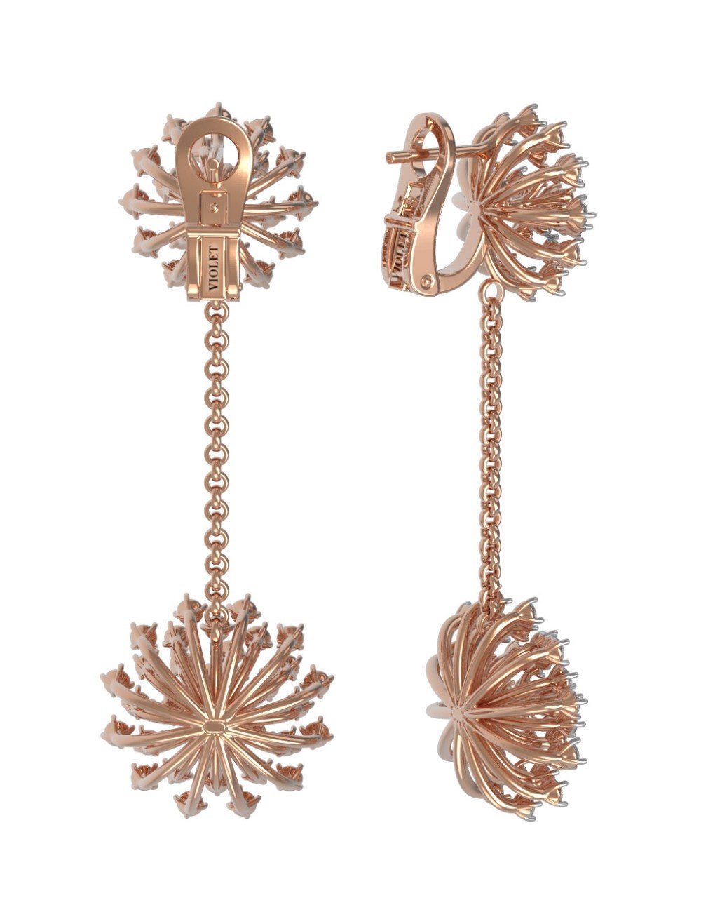 Серьги из золота c бриллиантами