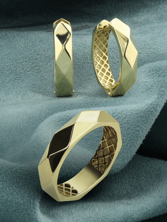 Серьги из лимонного золота 585 пробы