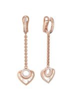 Серьги из золота c бриллиантами и перламутром