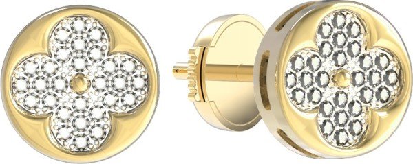 Серьги из лимонного золота c бриллиантами