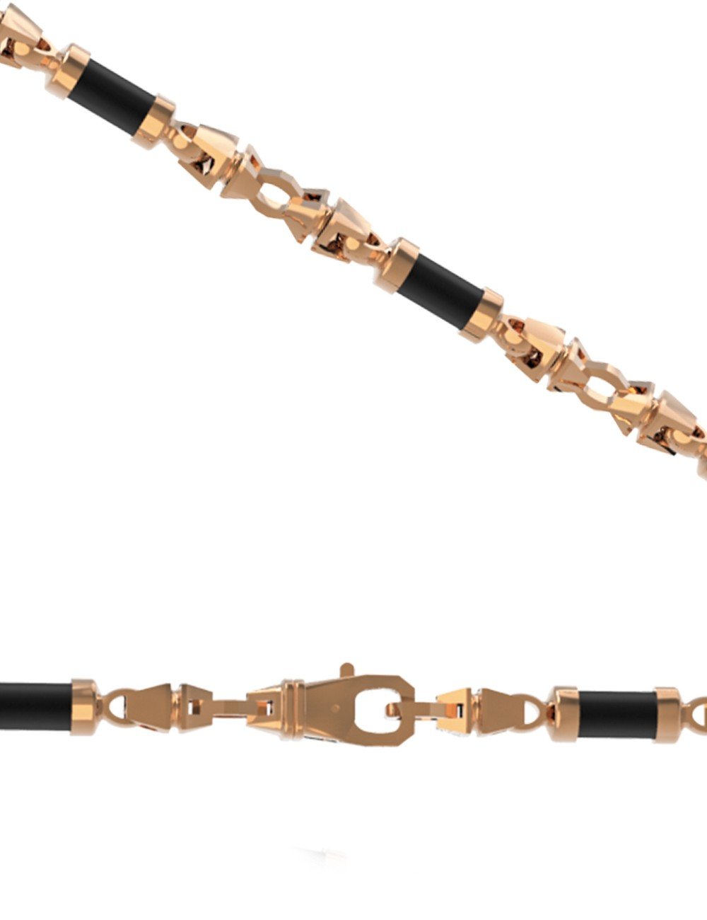 Цепь из золота c ониксом