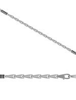 Цепь из белого золота c эмалью