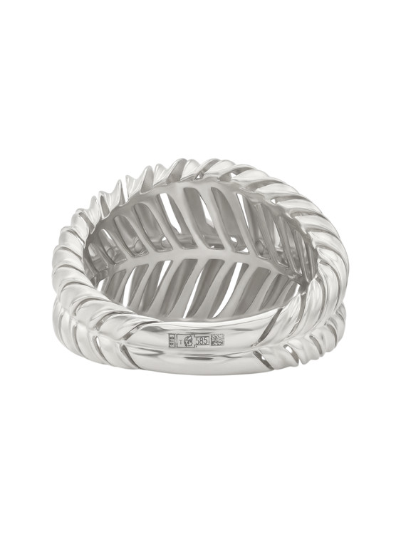 Кольцо из белого золота 585 пробы c бриллиантами