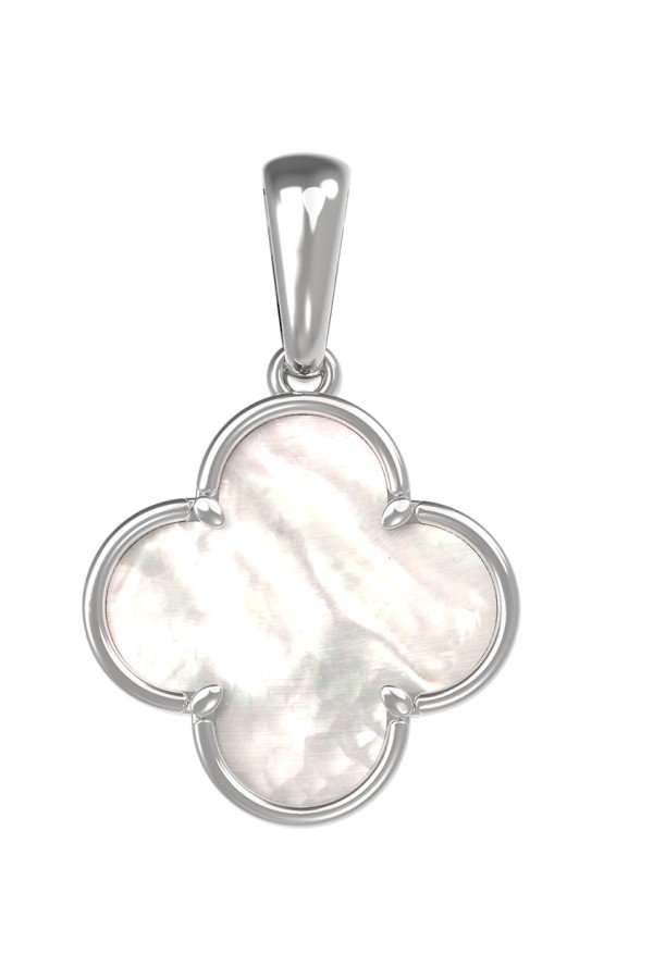 Подвеска из белого золота c перламутром