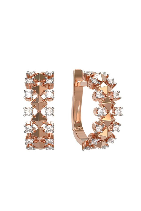 Серьги из золота c бриллиантами