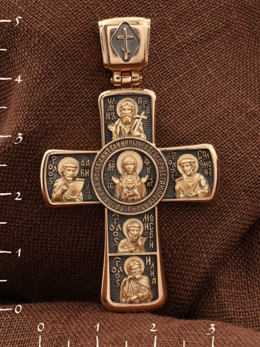 Крест из красного золота 585 пробы