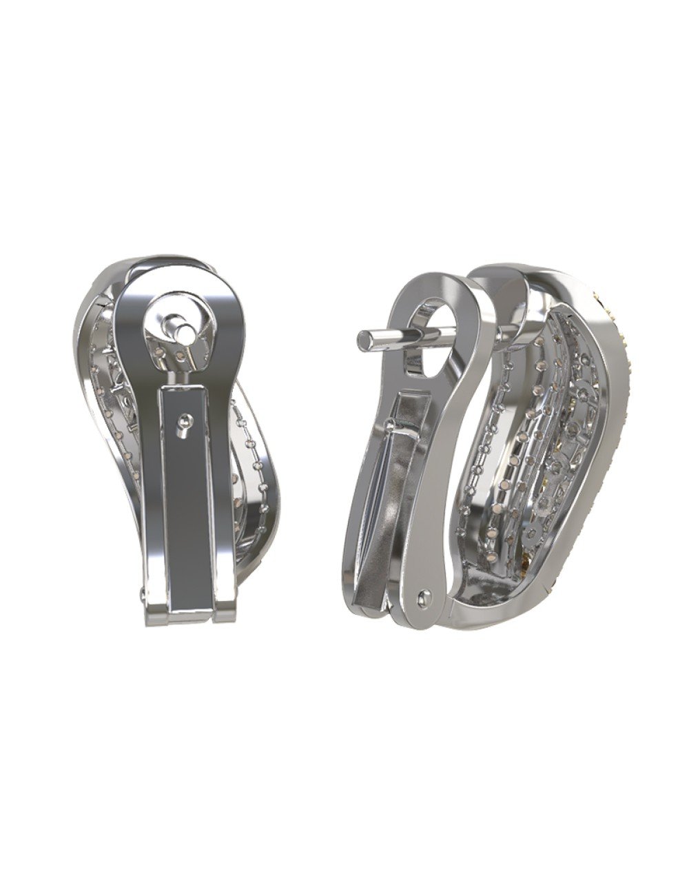 Серьги из белого золота c бриллиантами