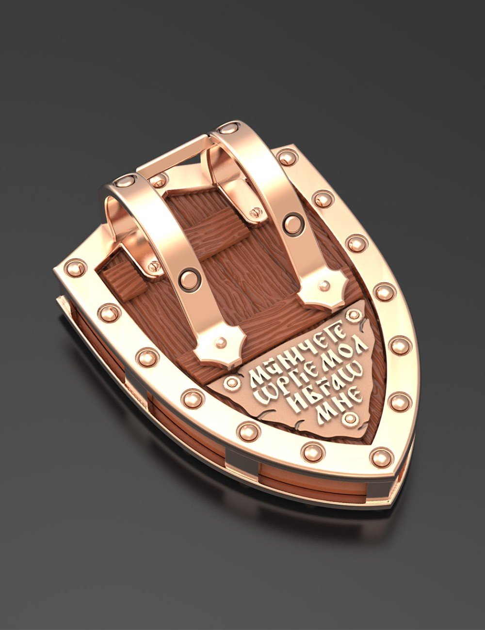 Образок из золота c деревом груши