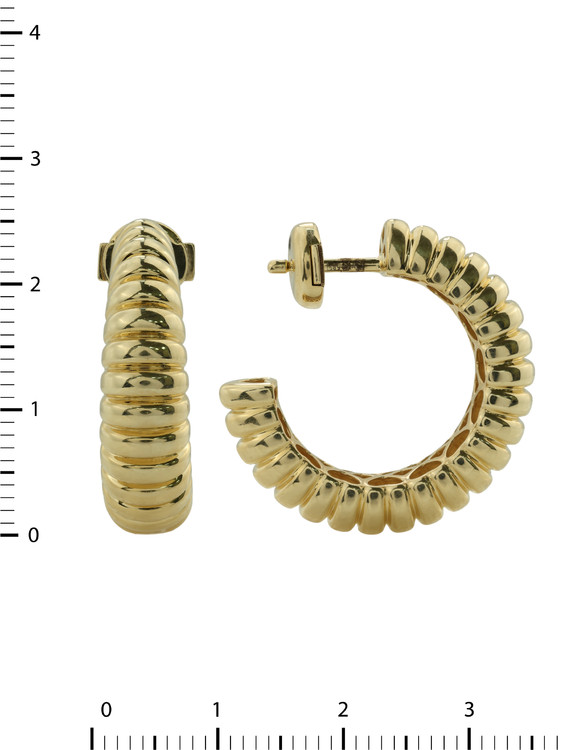 Серьги из лимонного золота 585 пробы