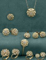 Колье из лимонного золота c бриллиантами