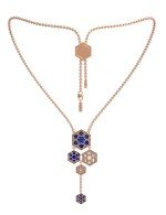 Колье из золота c лазуритом и перламутром