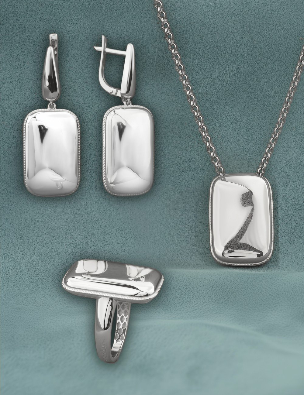 Кольцо из белого золота