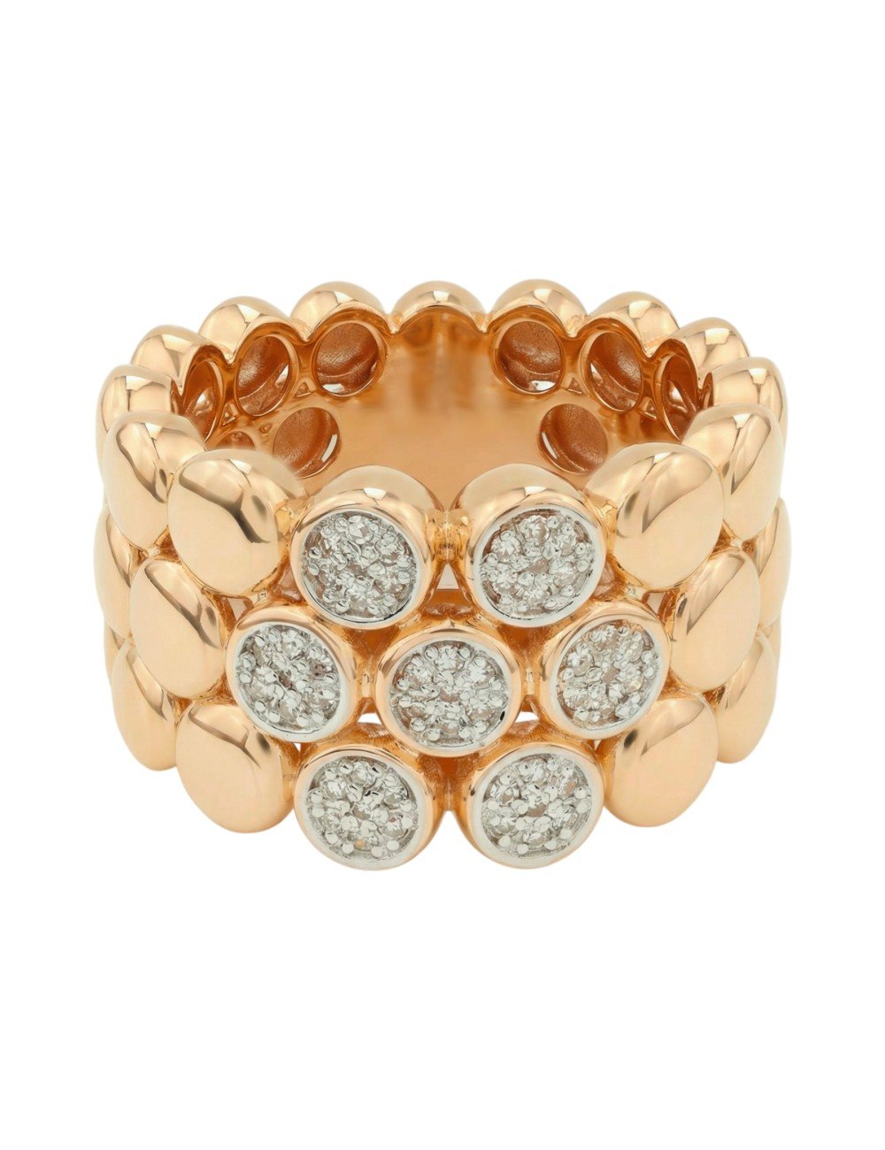 Кольцо из золота c бриллиантами и рубином