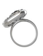 Кольцо из белого золота c бриллиантами и ониксом